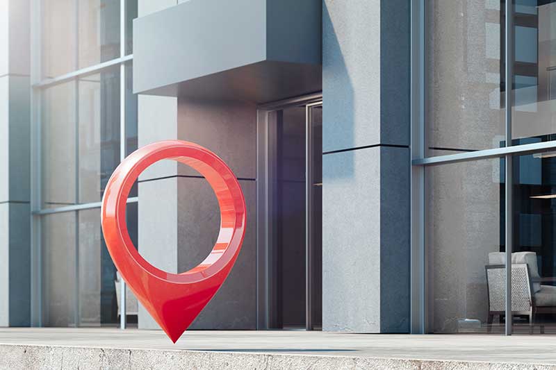 cbd products and gummies - location icon concept photo